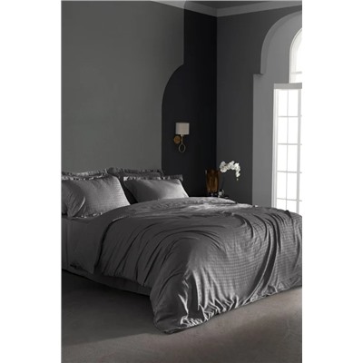 Lune King Size Bambu Saten Nevresim Takımı - Taş