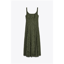 MIDI DRESS WITH CUTWORK EMBROIDERY