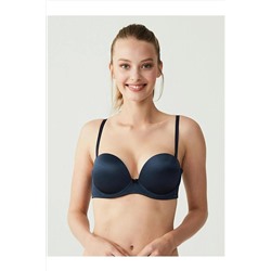 U.S. Polo Assn. US POLO LİSANSLI 2 Beden Büyüten Full Push-up Straplez Sütyen 66149 US66149