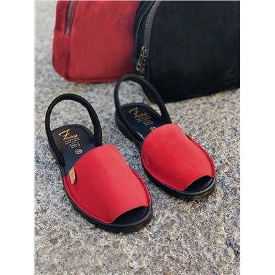AB.ZAPATOS · 503-8 · NOB · ROJO+AB.Z · Pelle · mochila serraje (610)
