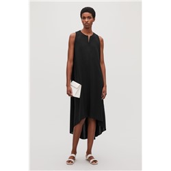 SLEEVELESS DRESS WITH PLEATS