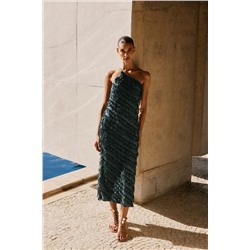 FRINGED MIDI DRESS
