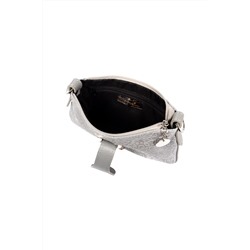 Bandolera de piel Gris