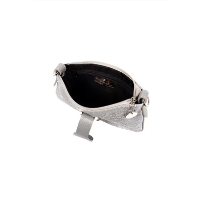 Bandolera de piel Gris