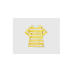 United Colors of Benetton Erkek Çocuk Batik Desenli Penye T-Shirt 223P35KEC10FU