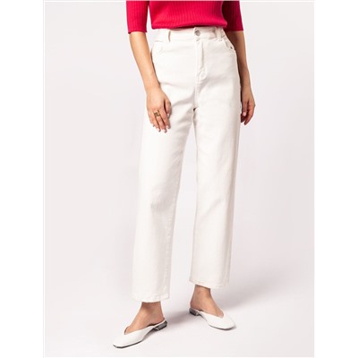 Укороченные джинсы из эластичного денима