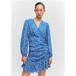 Vestido fruncido estampado