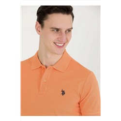 U.S. Polo Assn. Erkek Turuncu Polo Yaka Basic T-shirt GTP04IY023