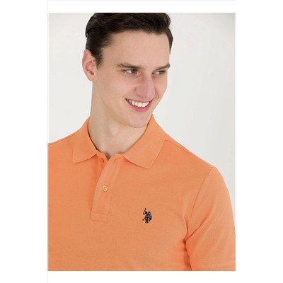 U.S. Polo Assn. Erkek Turuncu Polo Yaka Basic T-shirt GTP04IY023