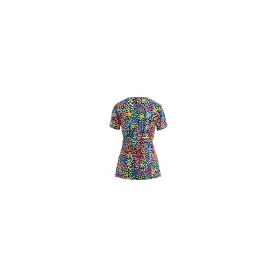 BIO Scrubs Sprinkles-Black Print Top