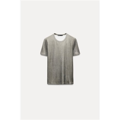 RIBBED METALLIC T-SHIRT