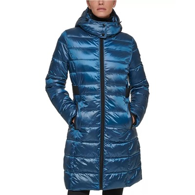 CALVIN KLEIN Women's Shine Hooded Packable Puffer Coat