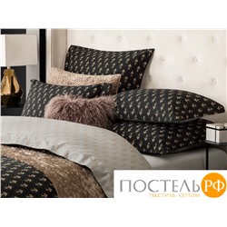 Togas ЛАДНЕР черно-серый к-т наволочек 50x90, 2 пр, 100% хлопок, роял сатин