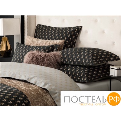 Togas ЛАДНЕР черно-серый к-т наволочек 70x70, 2 пр, 100% хлопок, роял сатин