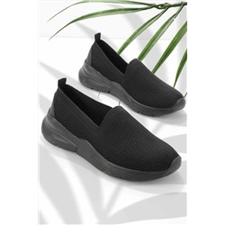 Bambi Siyah Triko Kadın Sneaker K01118100282
