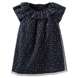 2-Piece Sparkle Star Print Tulle Dress