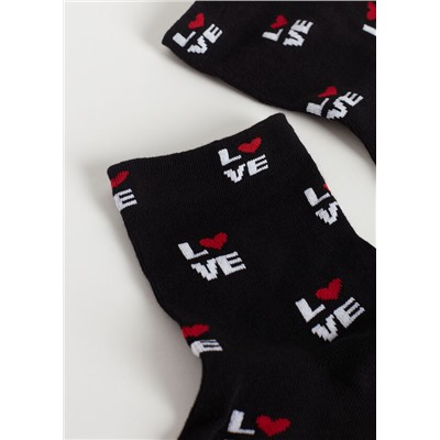 Kurze Sportsocken mit durchgehendem Motiv