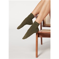Kurze Socken mit Cashmere und Glitzer