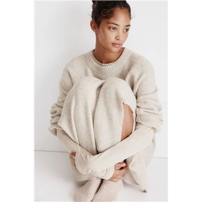 Длинное трикотажное платье с разрезом   H&*M