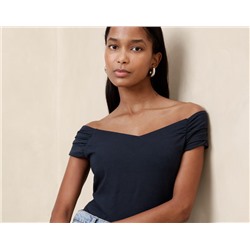 Off-Shoulder Soft Stretch Top