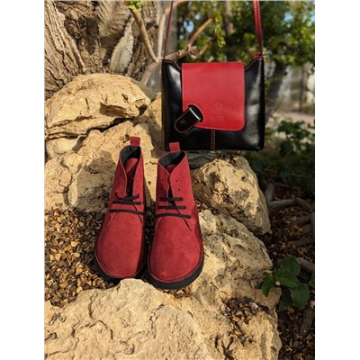 Ab. Zapatos 1619/2 New R · GRANATE+Vera Рelle colores ЧЁРНЫЙ С КРАСНЫМ АКЦИЯ