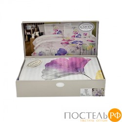 Постельное белье Карвен Stripe Satin с цветным принтом 1.5 спальное N249 -SB010(4пр.)