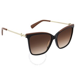 LONGCHAMPBrown Gradiient Cat Eye Ladies Sunglasses
