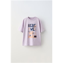 T-SHIRT WITH LABEL PRINT