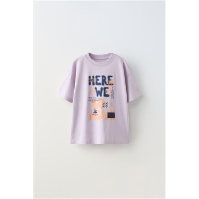 T-SHIRT WITH LABEL PRINT
