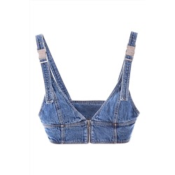 Crop top vaquero Azul claro