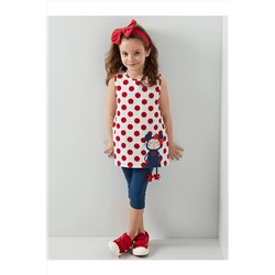 Denokids Puanlı Lily Kız Çocuk Tunik Tayt Takım CFF-19Y1-043