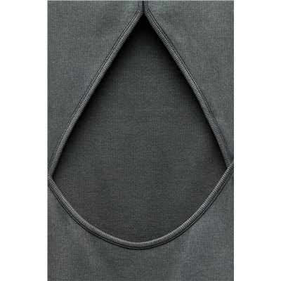 RIBBED OPEN-BACK TOP