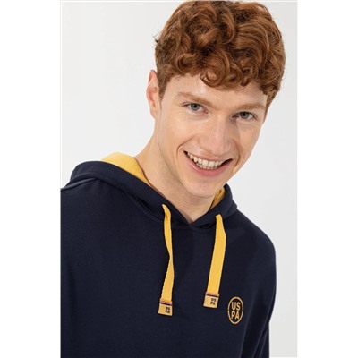 Erkek Lacivert Kapüşonlu Sweatshirt