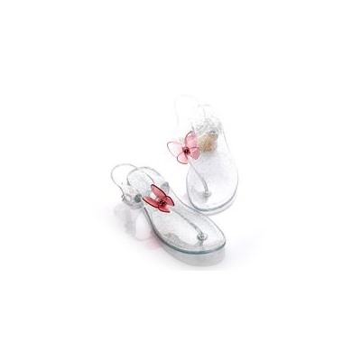 Сандалии Zhoelala Butterfly (прозрачный с глиттером+розовый)/ Zhoelala Butterfly (white crystal glitter+pink)