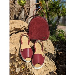 AB.Zapatos · 3202 · Granate+AB.Z · Pelle · mochila serraje (610) GRANATE АКЦИЯ