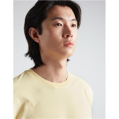 Basic T-shirt, Men, Light Yellow