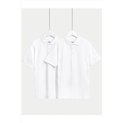 Marks & Spencer, Saf Pamuklu 2'li Polo Yaka T-shirt (2-16 YAŞ)