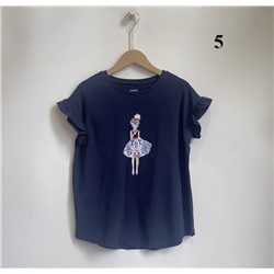 Хлопковая эластичная футболка с короткими рукавами