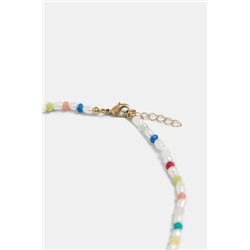 Gargantilla perlas arroz charms