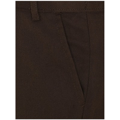 Boys Brown Regular Leg School Trousers 2 Pack