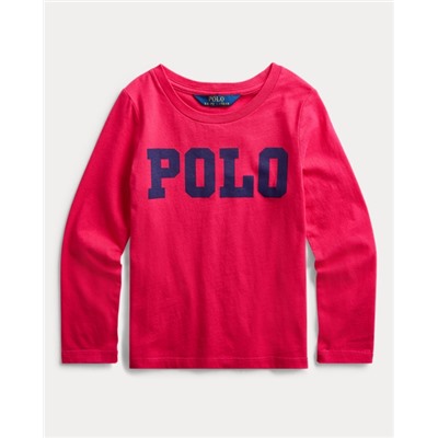 GIRLS 2-6X Logo Cotton Long-Sleeve Tee
