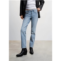 Jeans rectos tiro medio confort -  Mujer | MANGO OUTLET Melilla