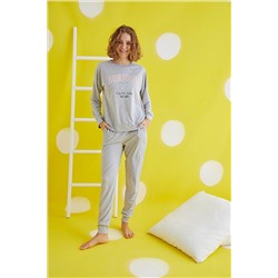 ZEY 30448 Bayan Baskılı Pijama Takım