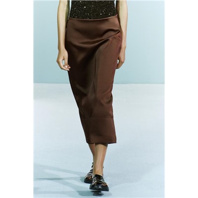 FEW ITEMS LEFT SATIN SKIRT - ZW COLLECTION
