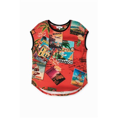 Camiseta manga corta postales