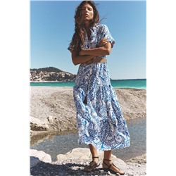 BELTED STRIPED SHIRT DRESS