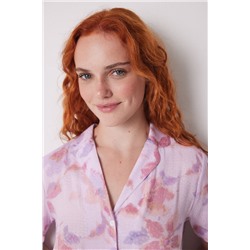 Pijama camisero Capri viscosa flores