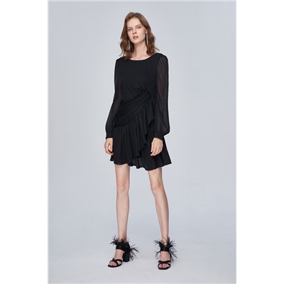 Vestido de talle bajo Negro