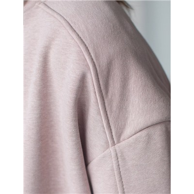 Бомбер среднего объема на молнии из петельчатого футера двухнитки с эластаном