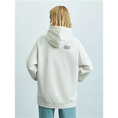 Трикотажный худи свободного силуэта oversize